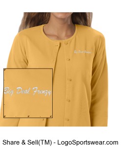 Ladies Long Sleeve Button Front Cardigan Design Zoom